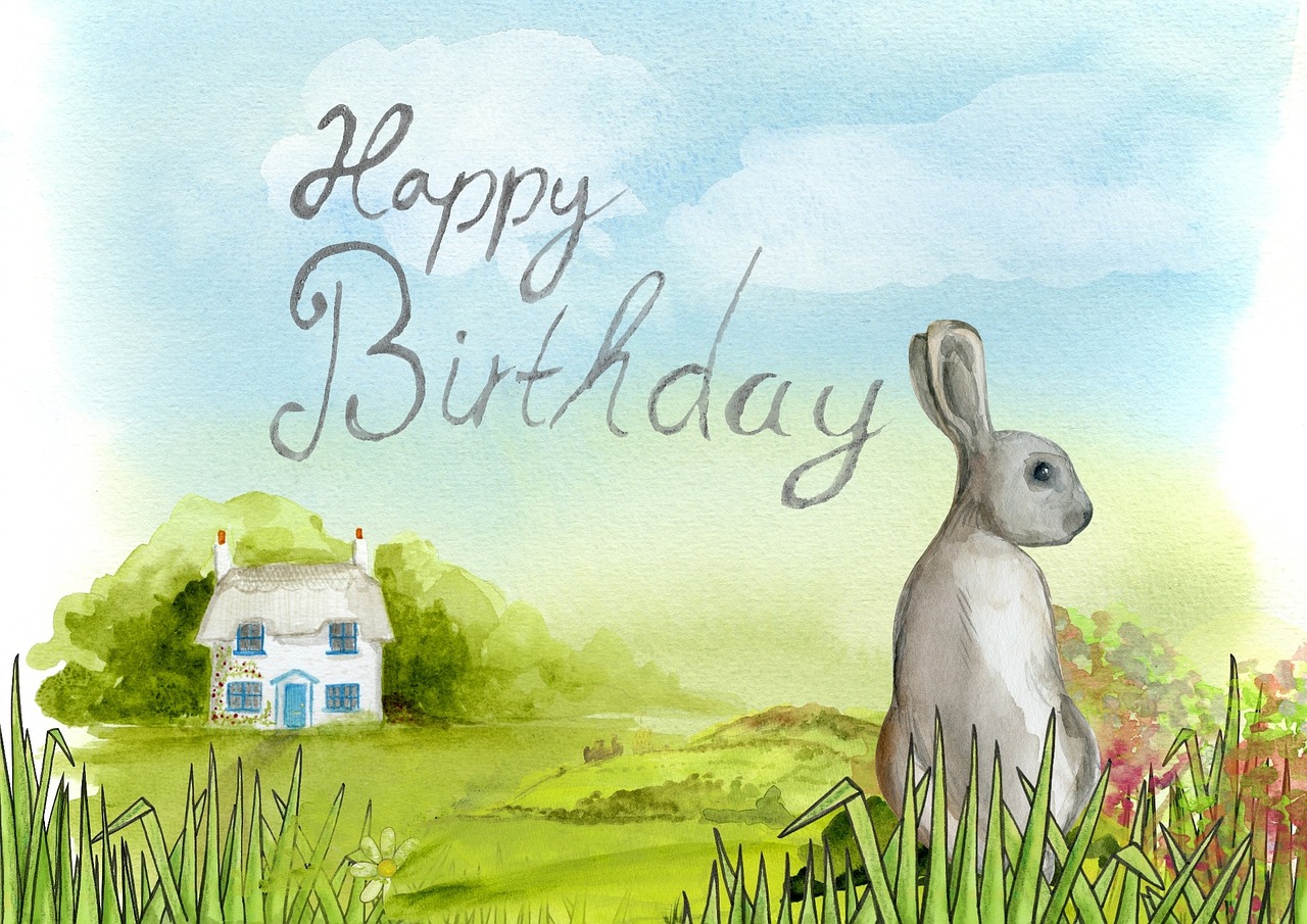 happy birthday bunny free photo