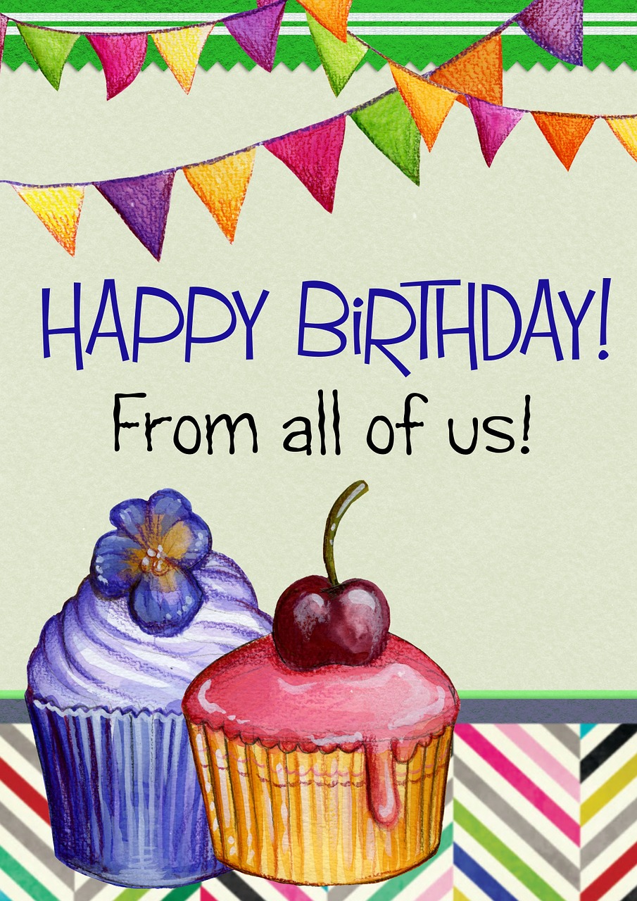 happy birthday greeting card cake free photo
