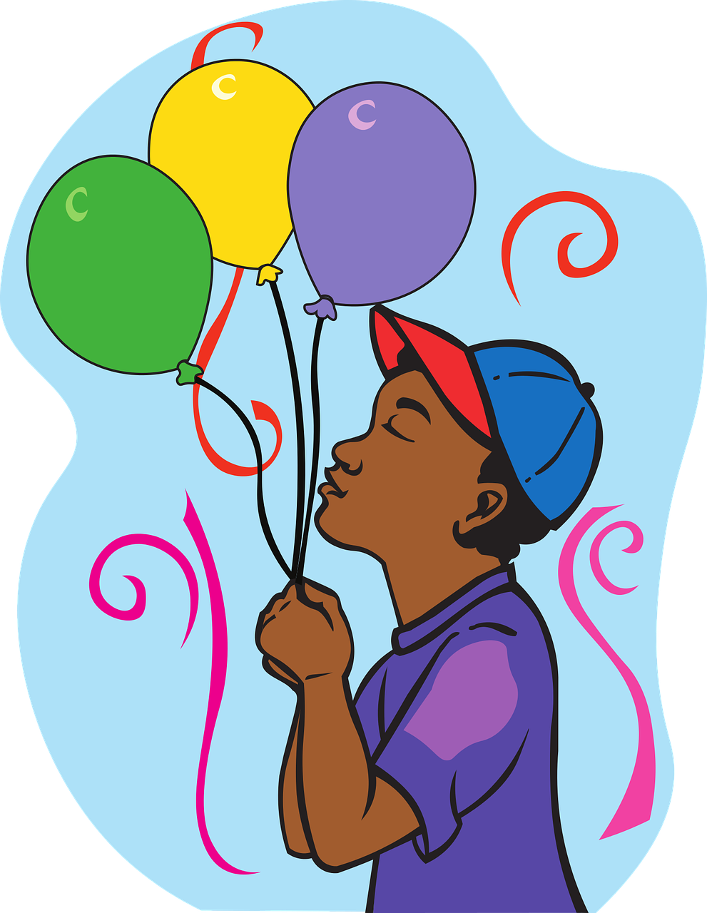 happy birthday  balloons  boy free photo