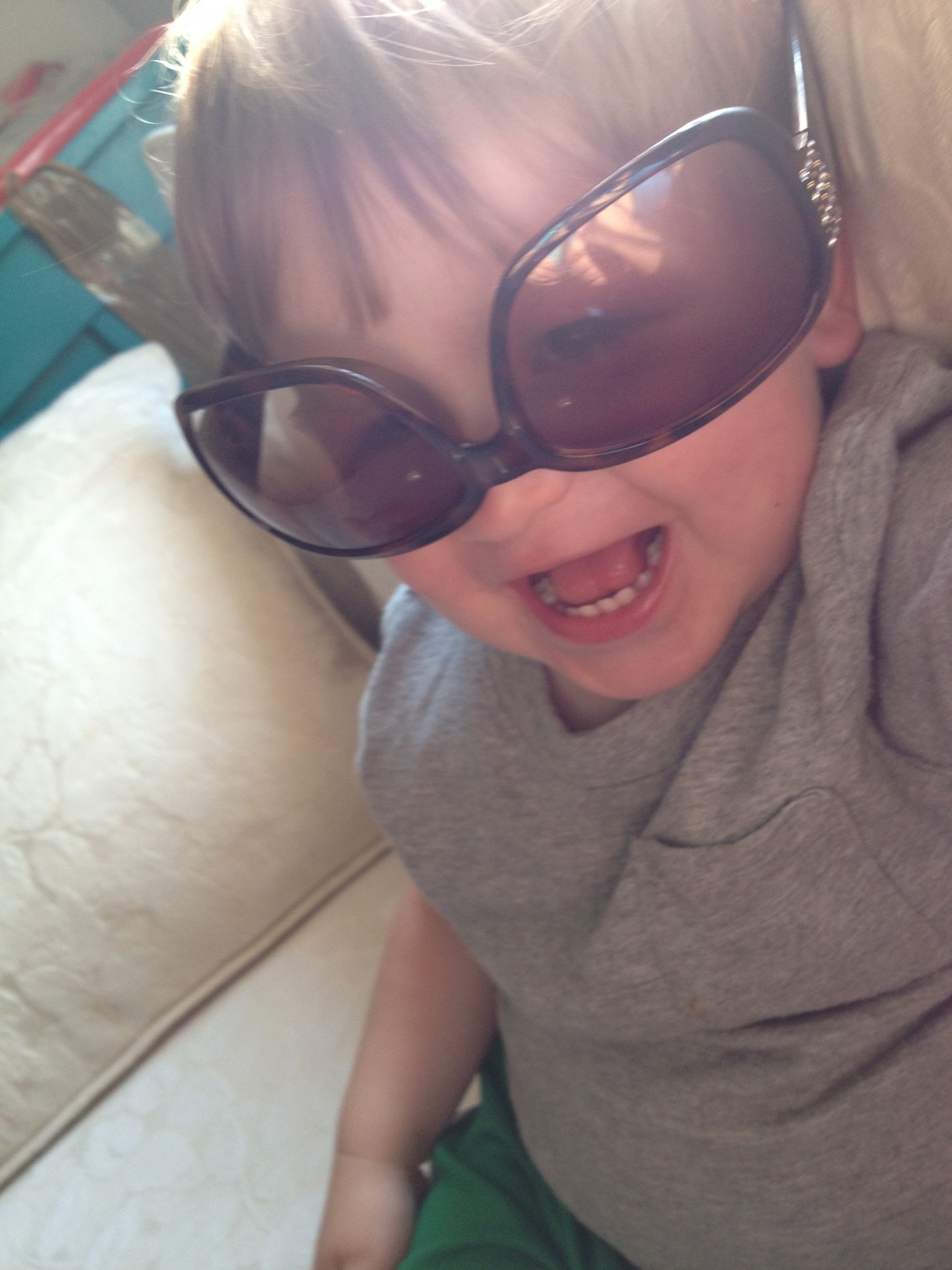 toddler sunglasses happy free photo