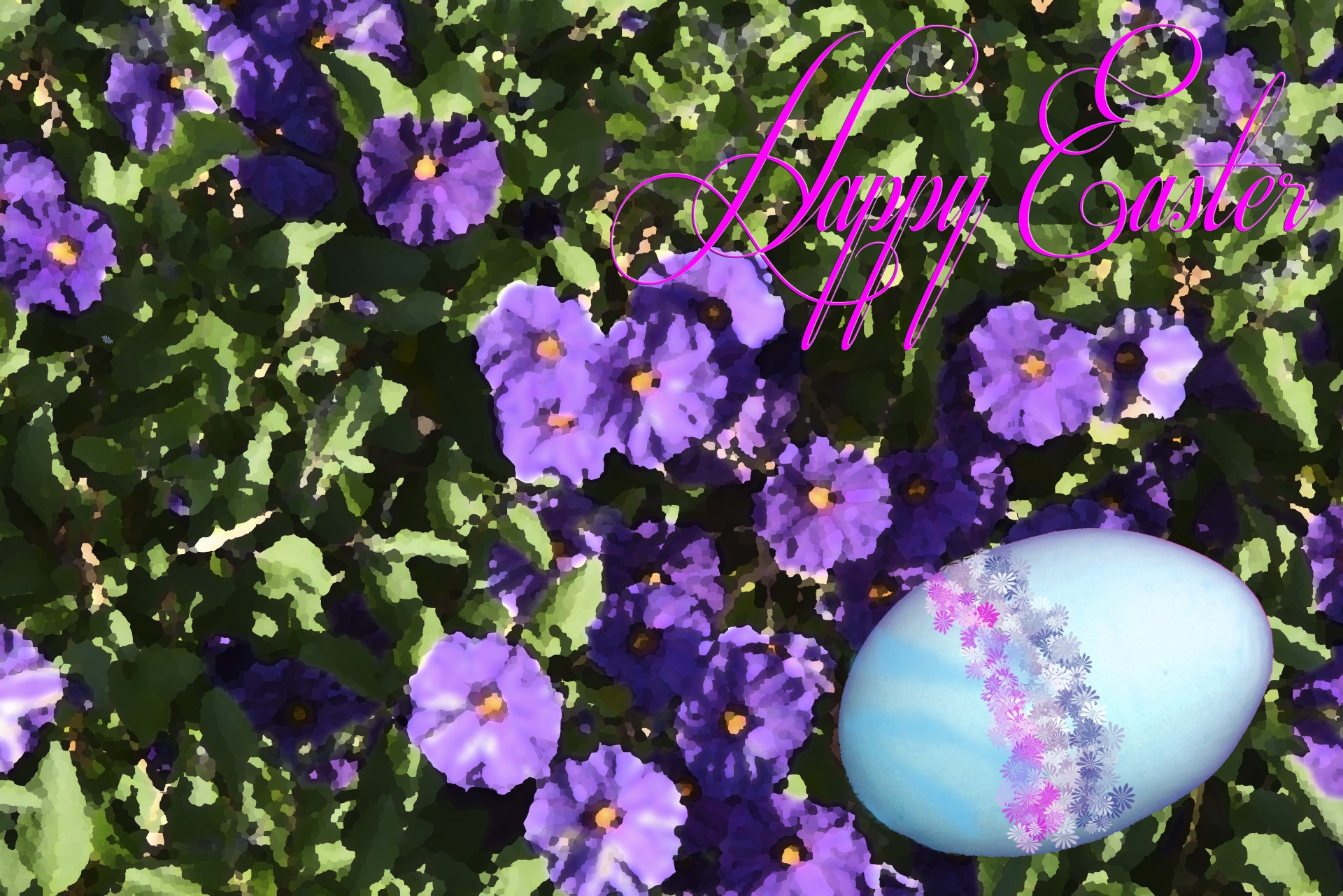 easter floral card free photo