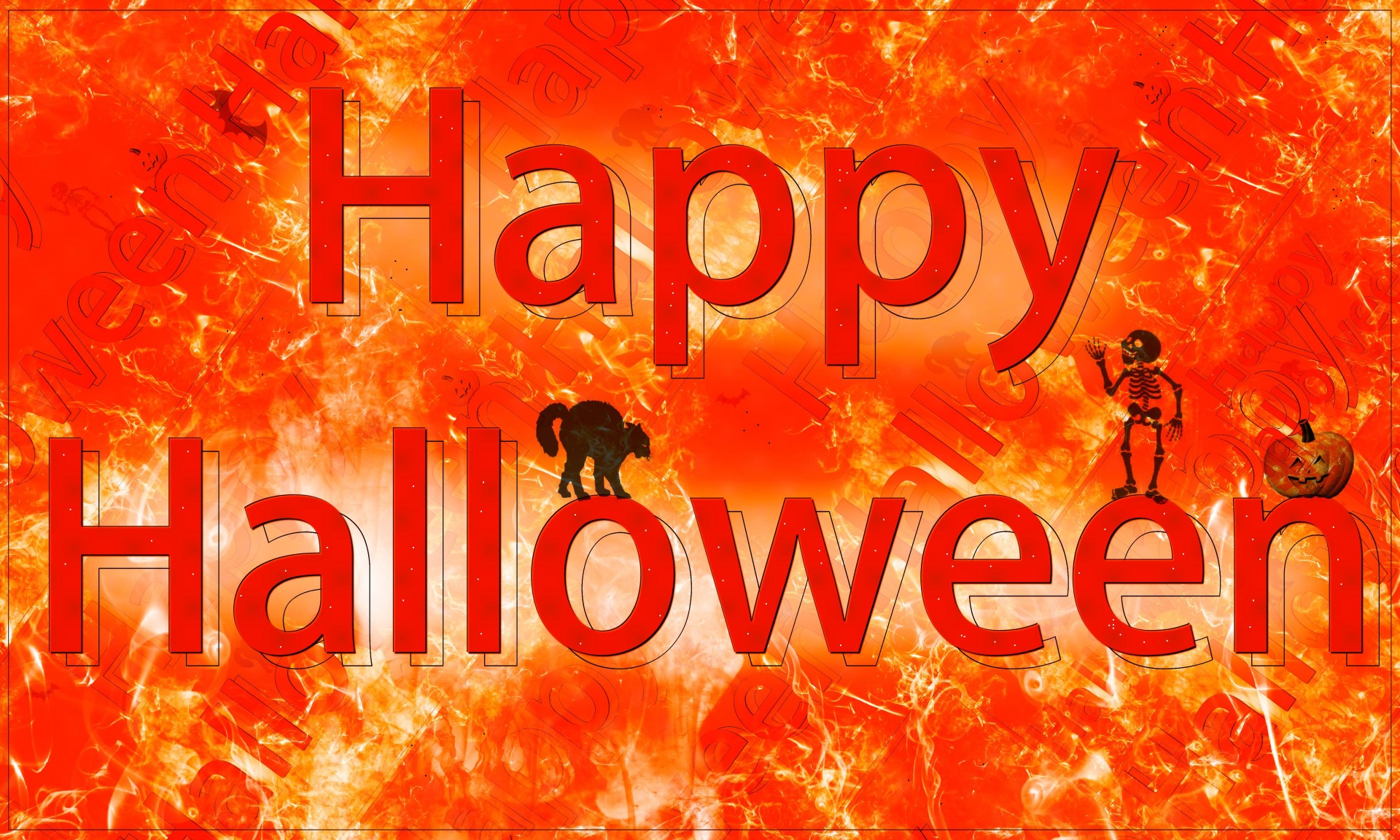 happy halloween text paint brushes free photo