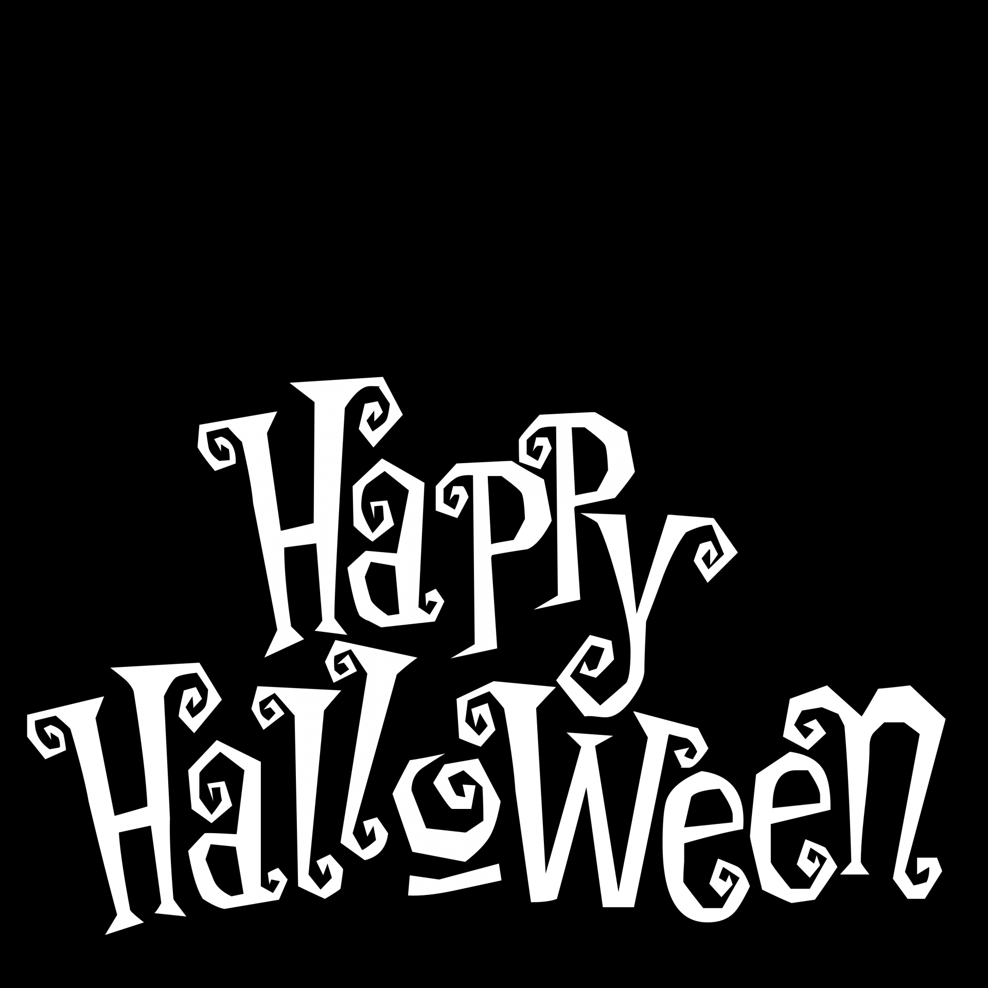 happy halloween text free photo