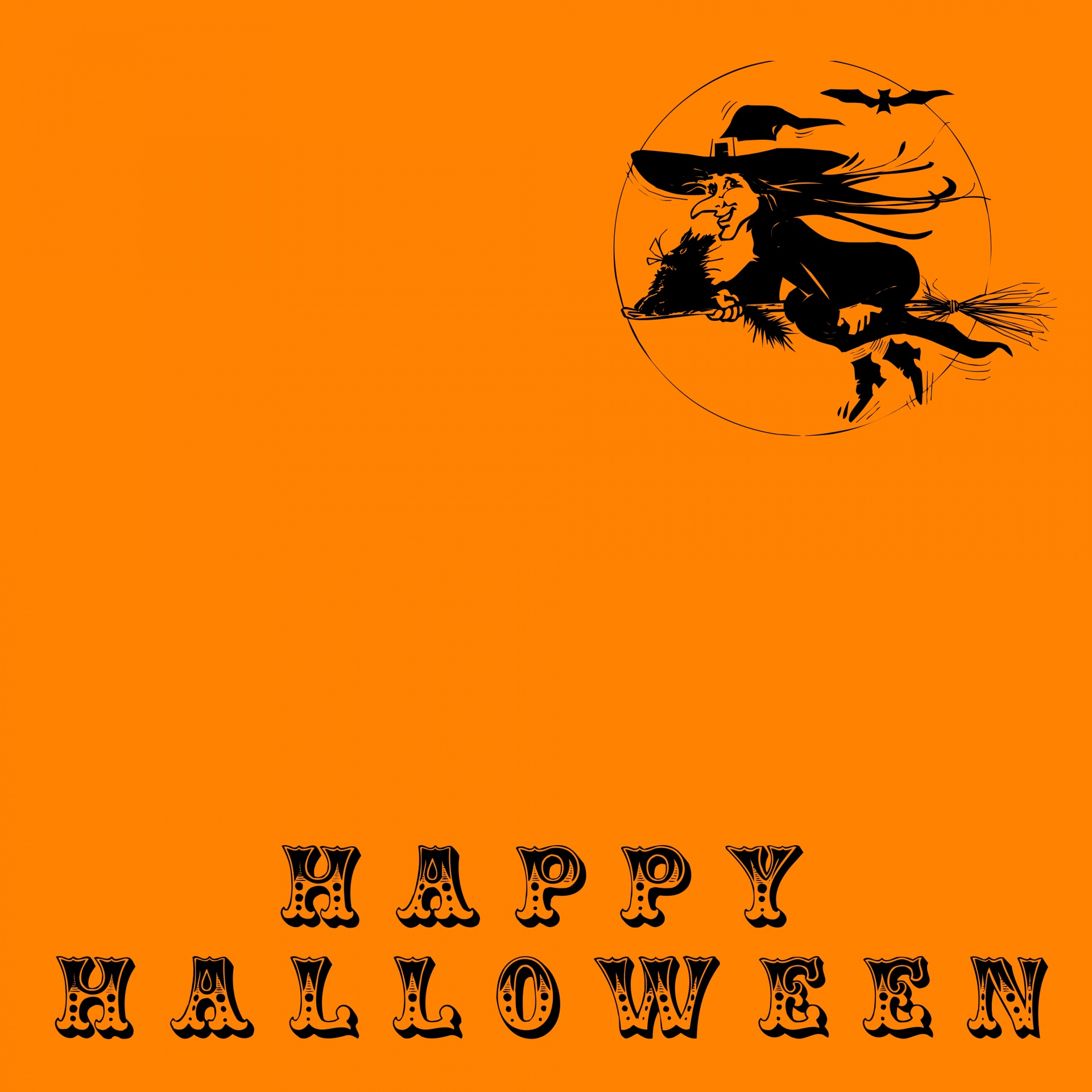 halloween witch greeting free photo