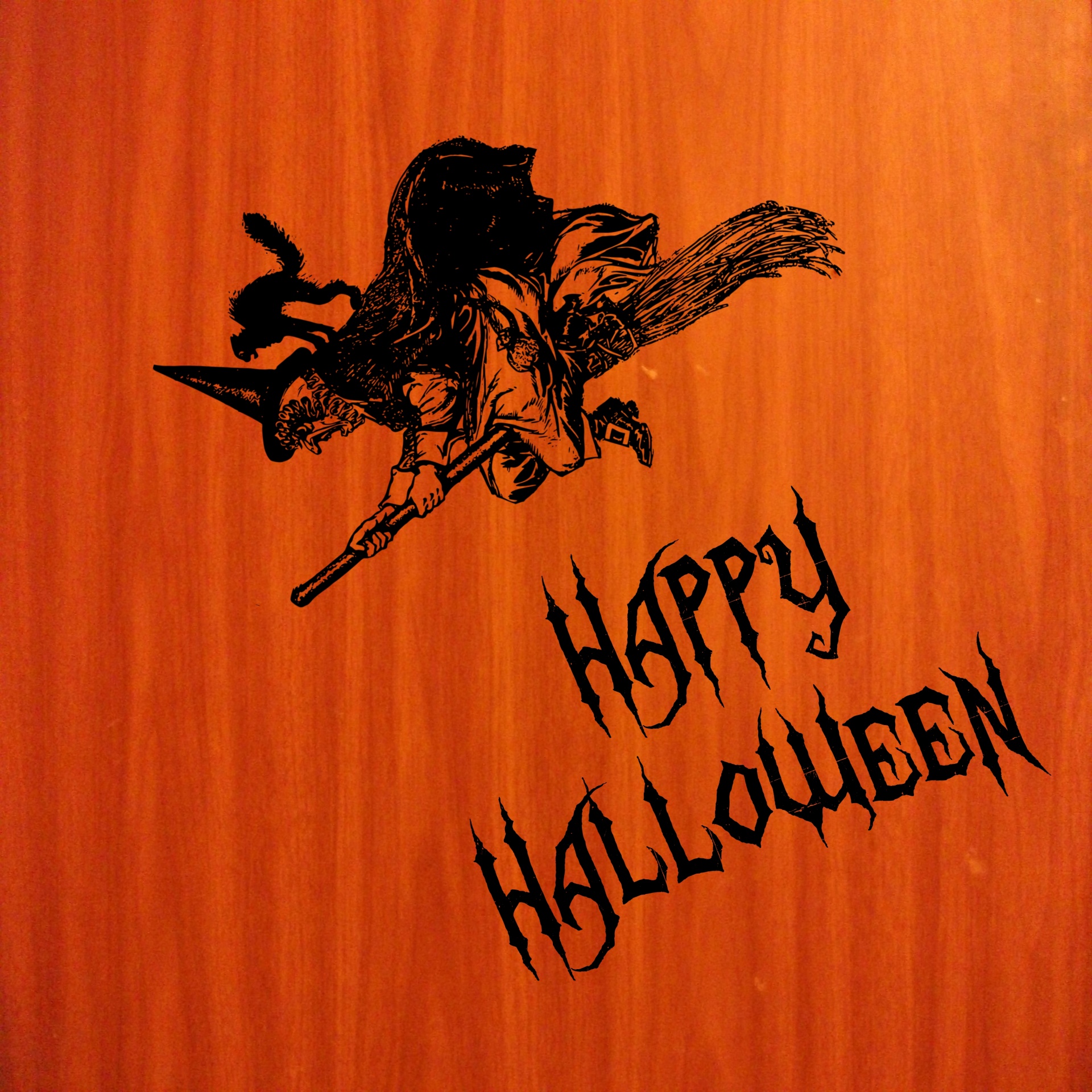 halloween witch greeting free photo