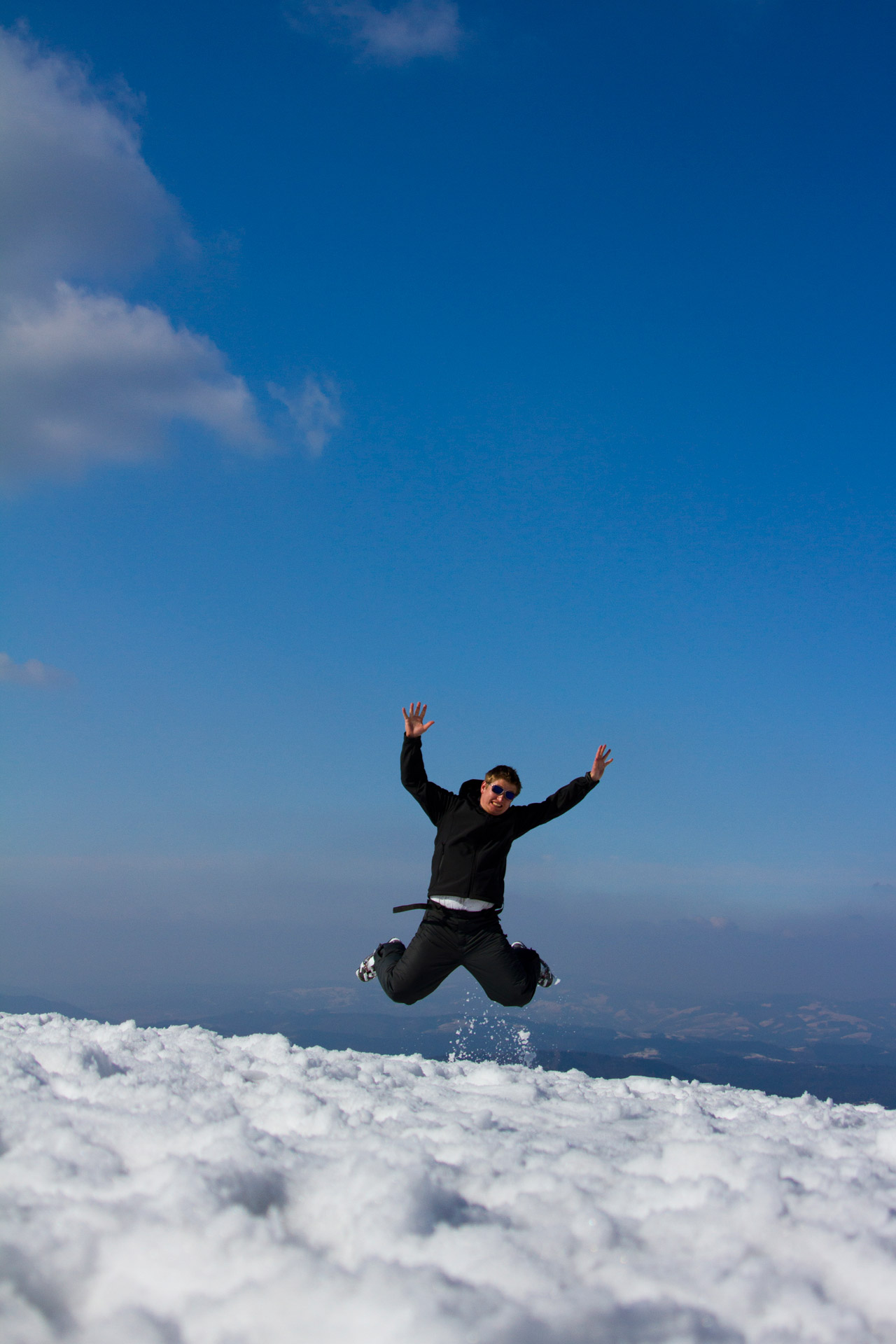 happy man jumping free photo