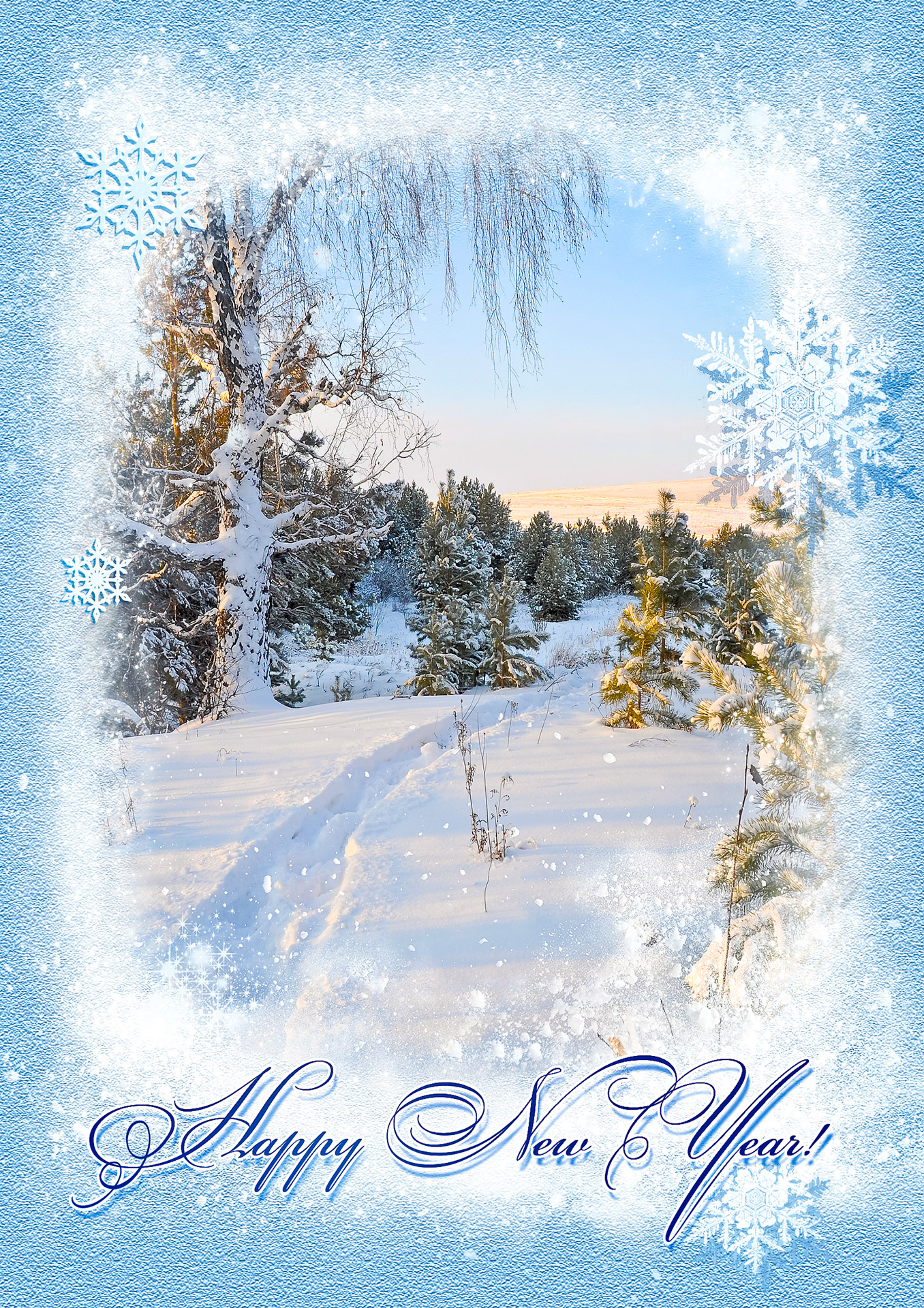 card new year cold free photo