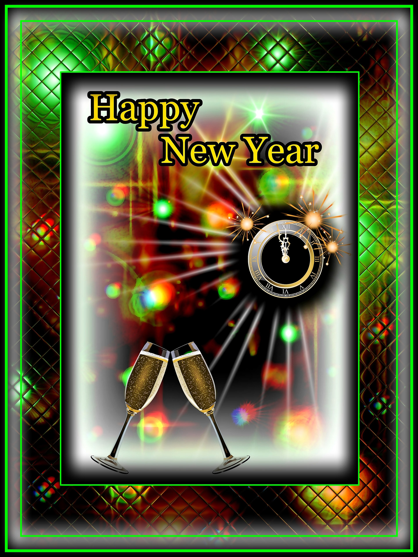 happy new year card letter free photo