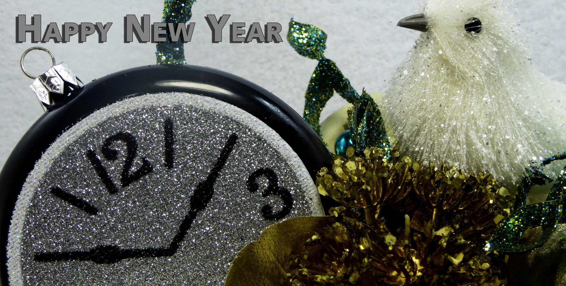 new year greeting clock free photo