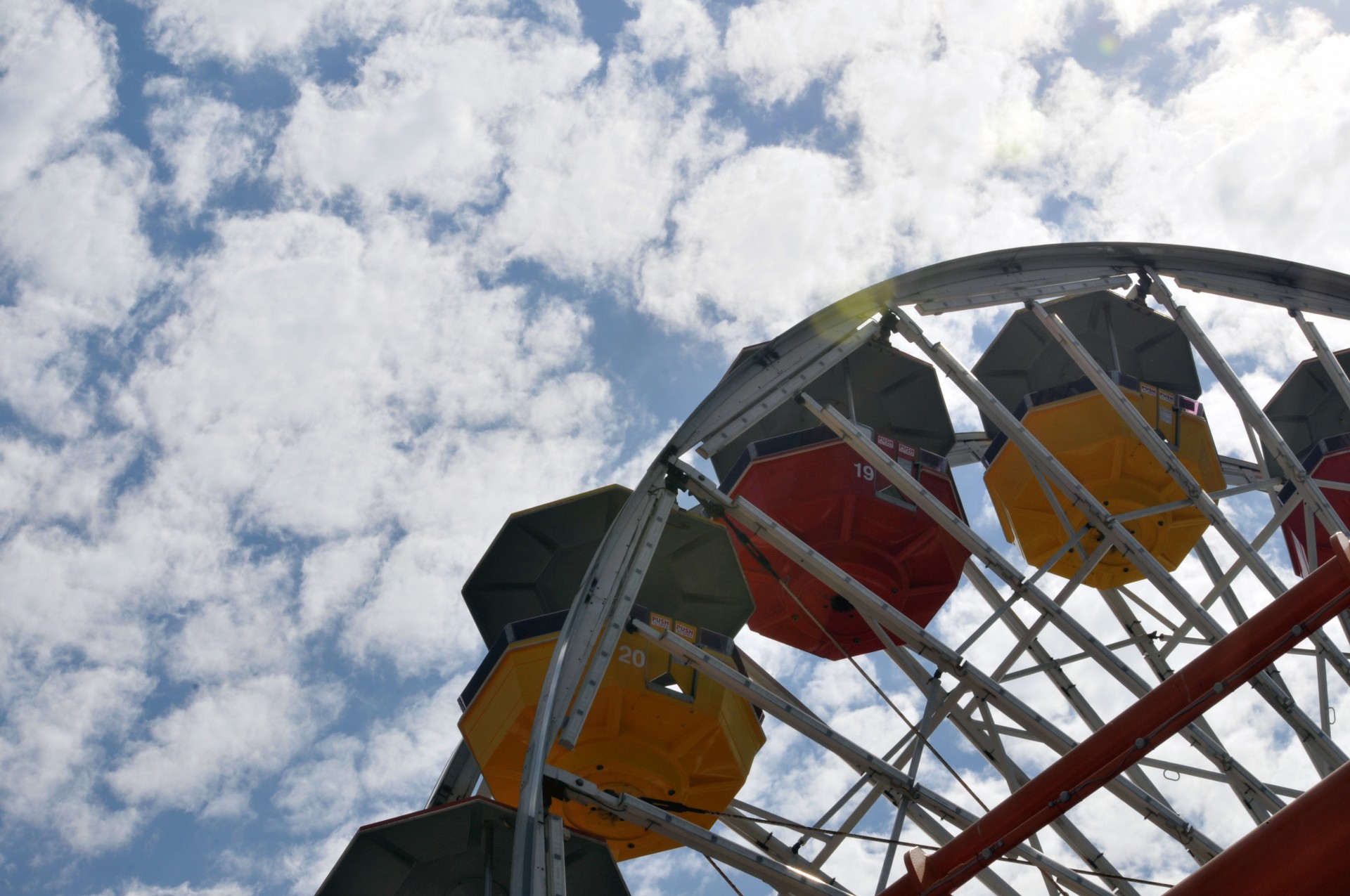 ferris wheel cars blue free photo