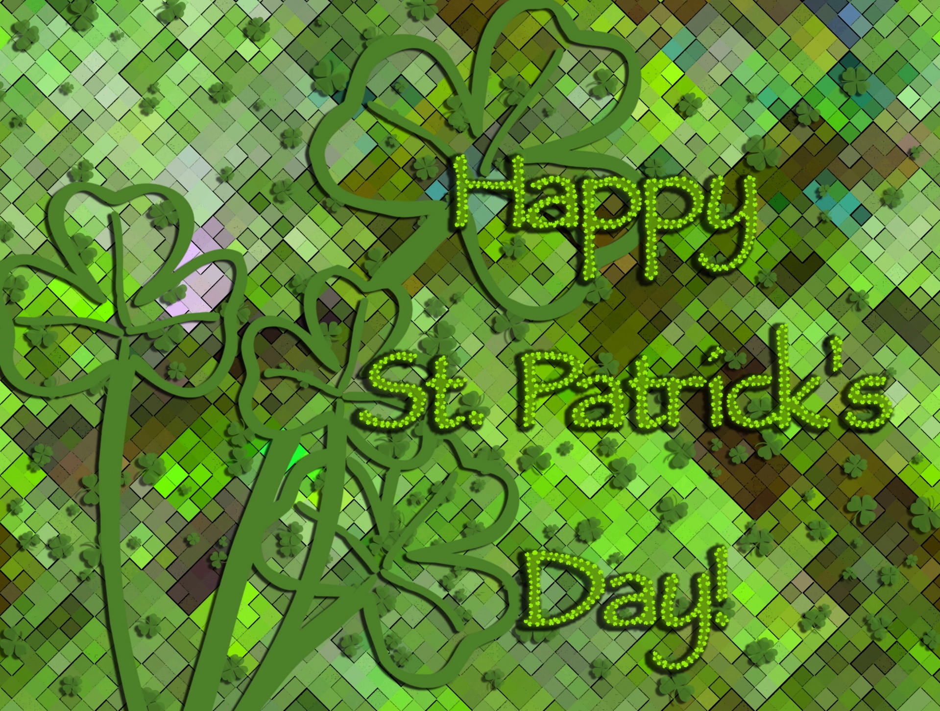 st patrick's day green clover free photo