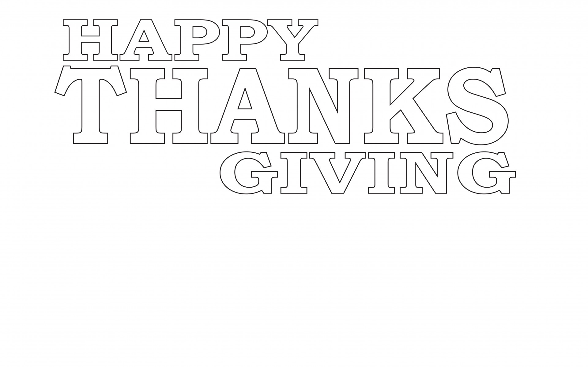 happy thanksgiving outline free photo
