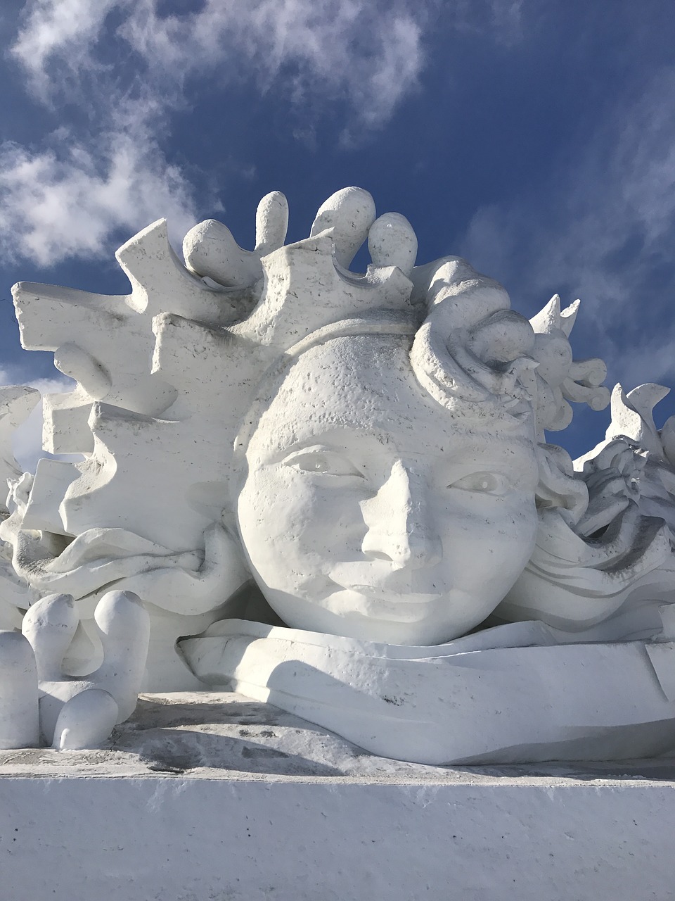 harbin sun city ice sculpture free photo