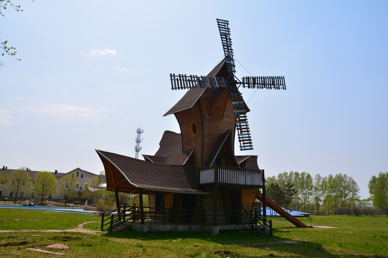 harbin volga manor windmill free photo