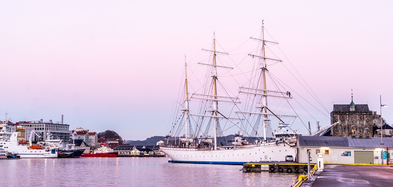 harbor sunset yacht free photo