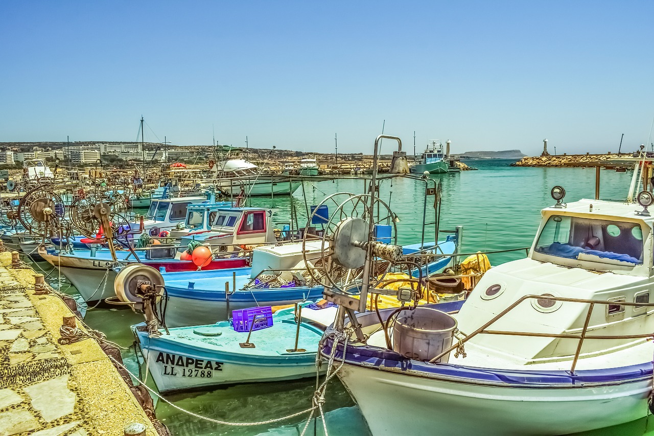 harbor fishing boats island free photo