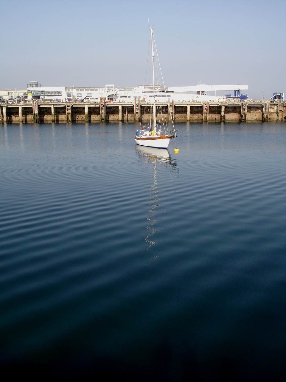 harbor reflection water free photo