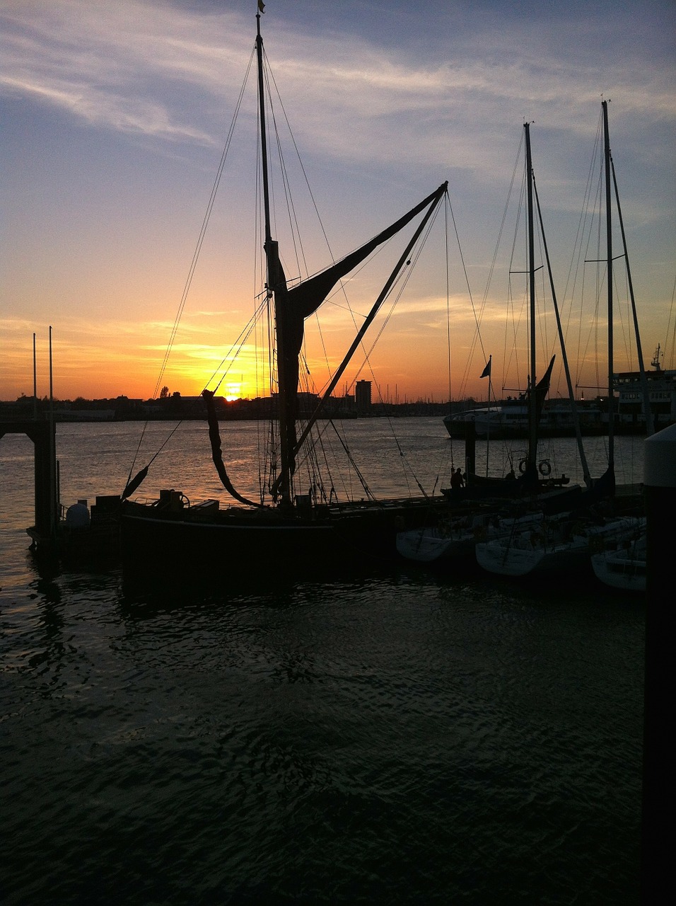 harbor port sailing boats free photo