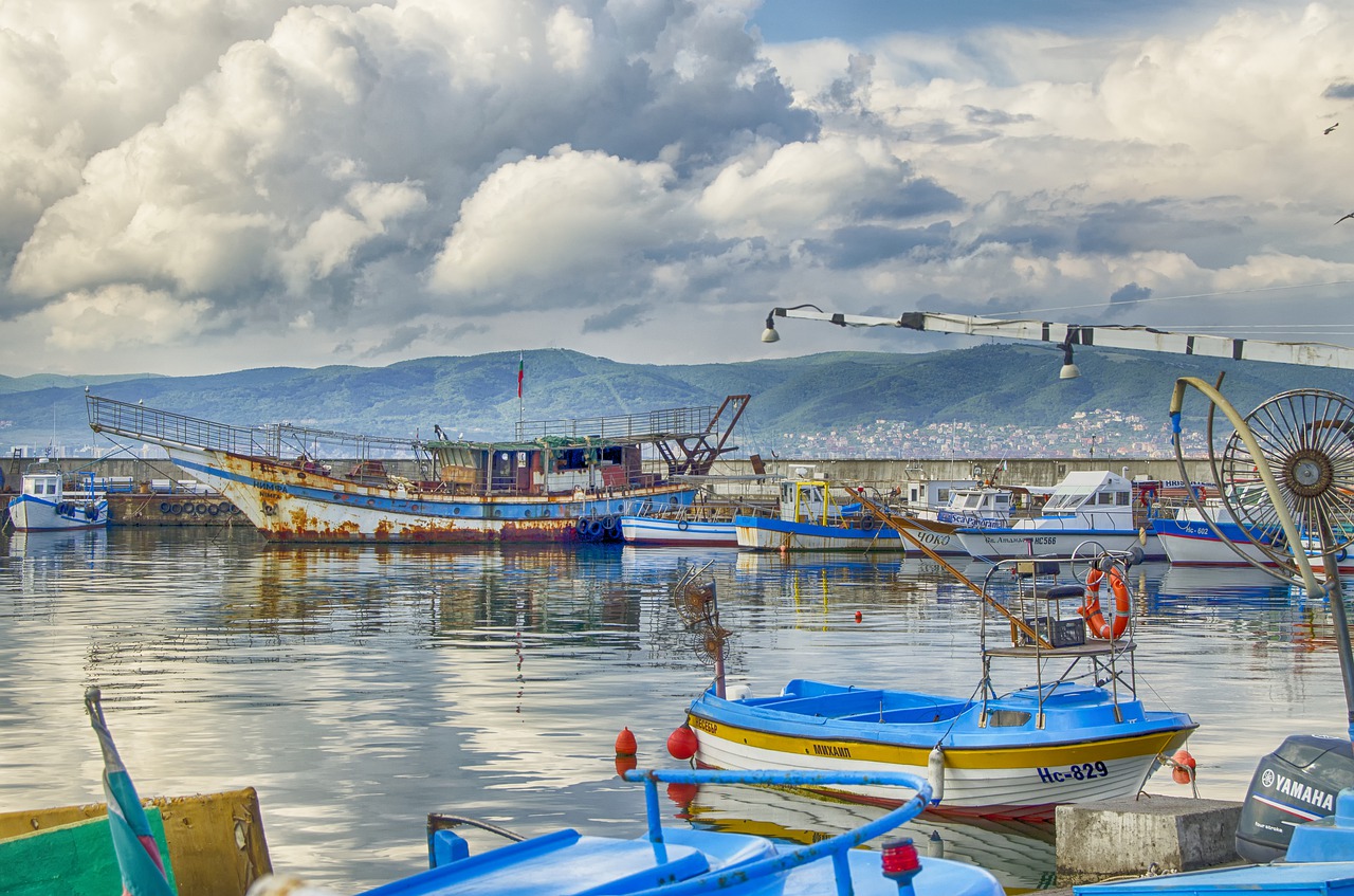 harbor  fishing village  stormy free photo