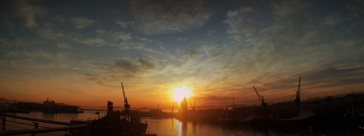 harbor cape town sunset free photo