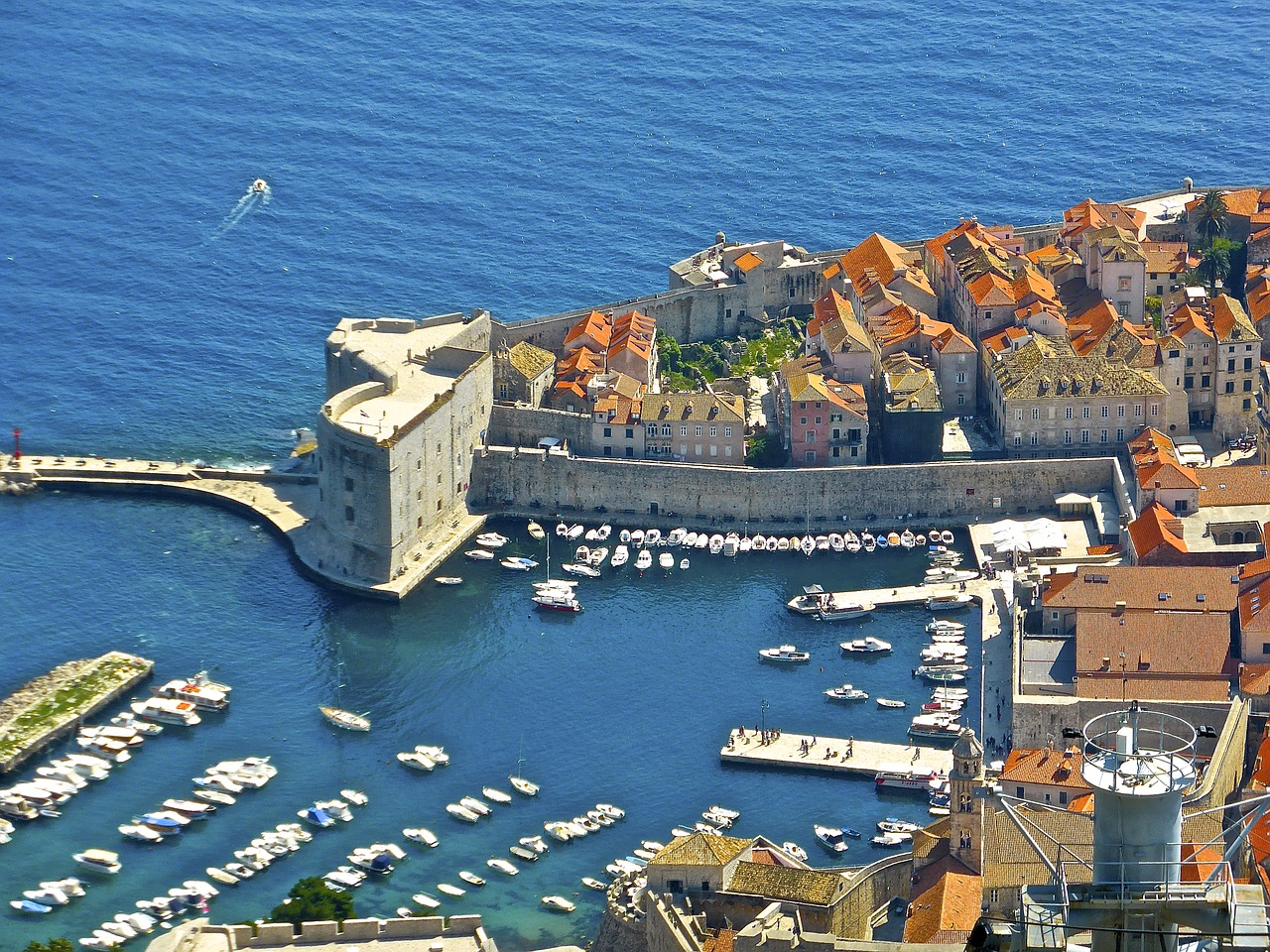 harbour dubrovnik adriatic free photo