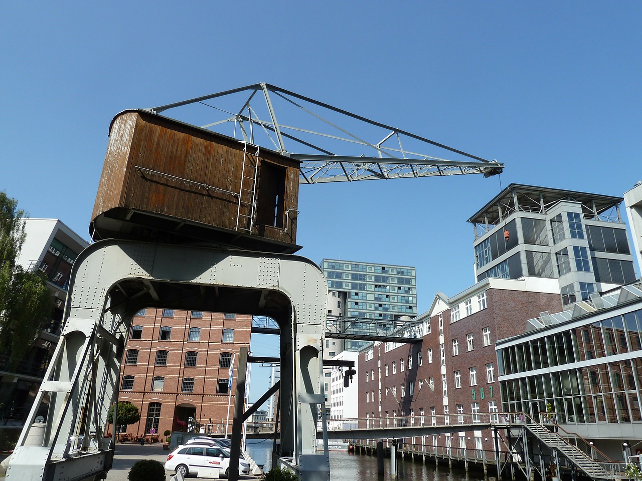 harbour crane hamburg hamburg harburg free photo