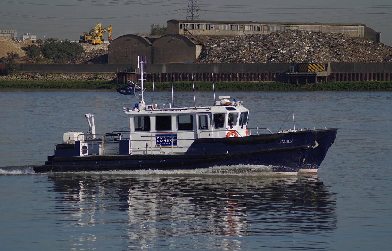 harbour master police boat free photo