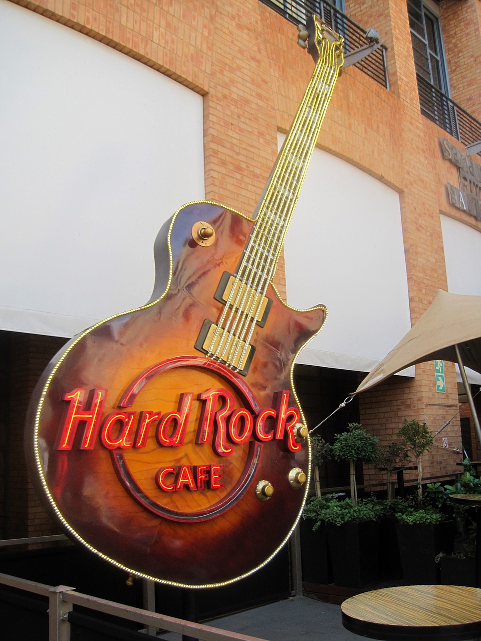 hard rock café sandton ornamental guitar free photo
