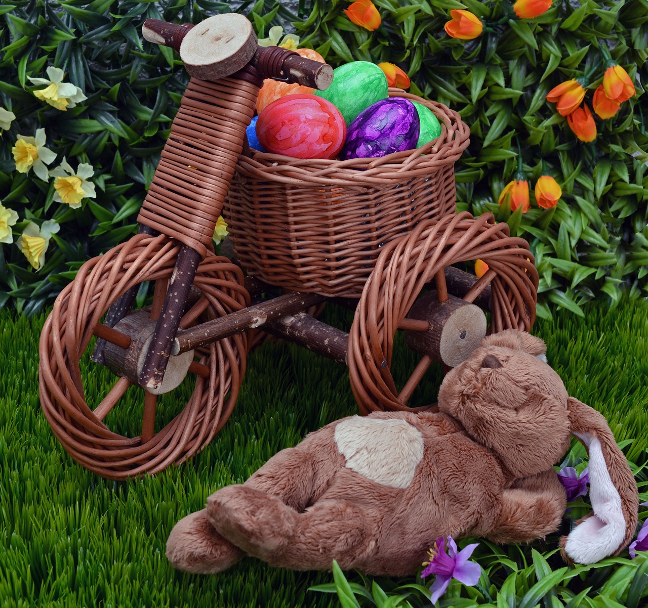 hare easter bunny egg free photo