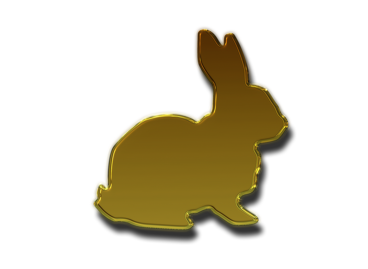 hare easter bunny gold free photo