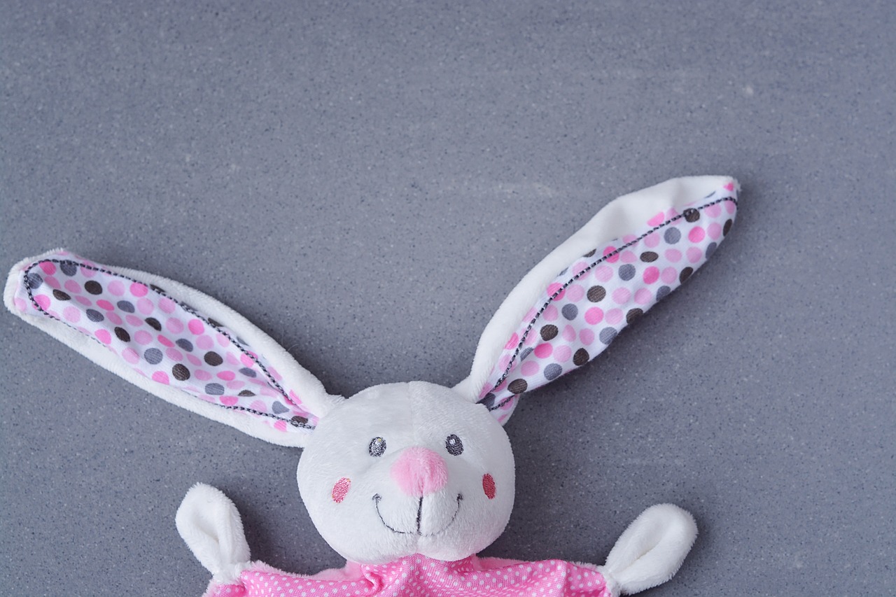 hare fabric bunny security blanket free photo