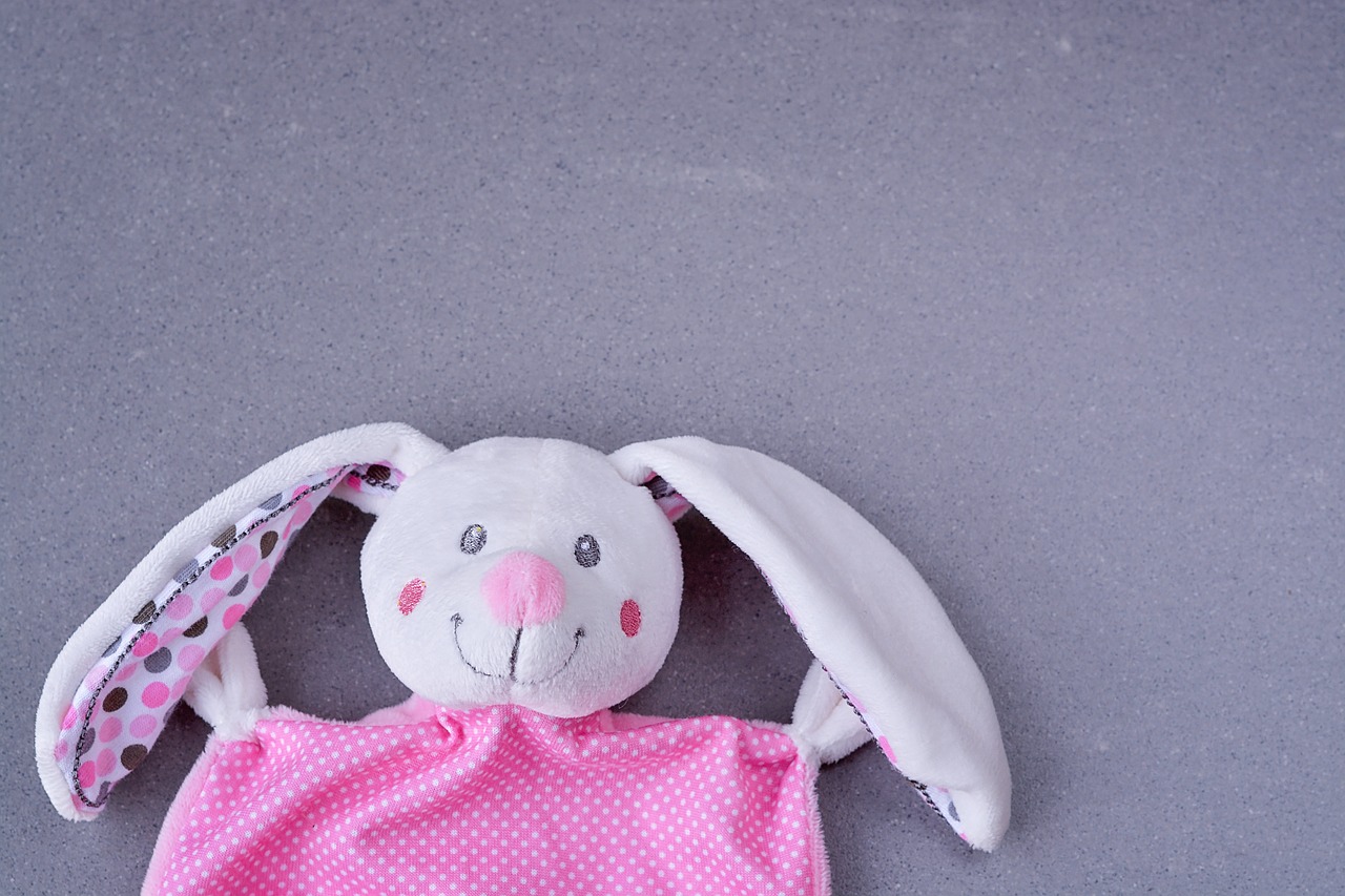 hare fabric bunny security blanket free photo