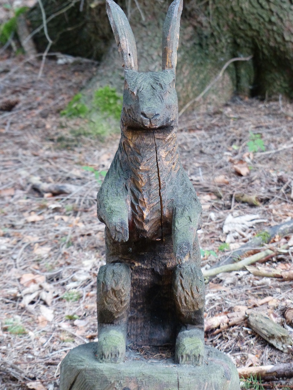 hare wood carving free photo