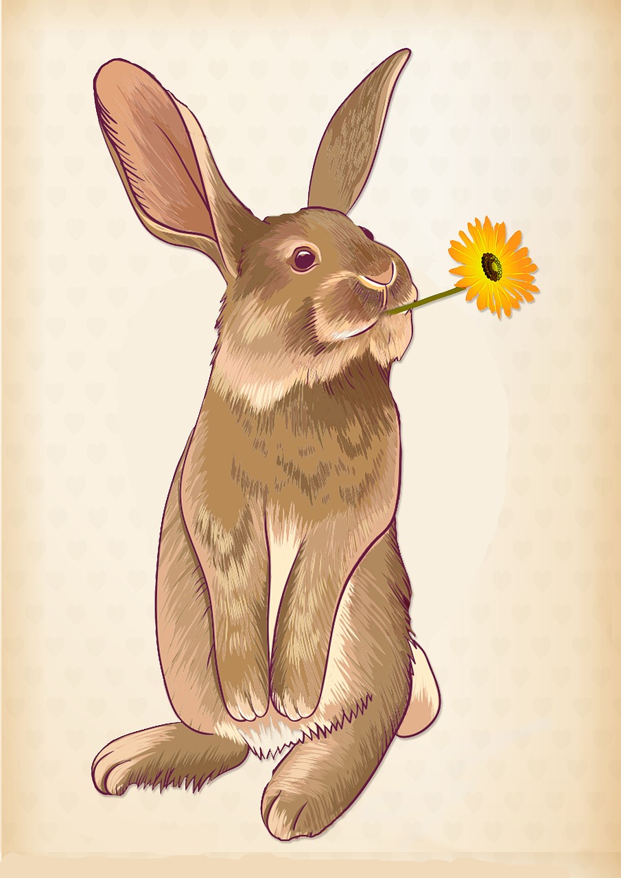 hare flower easter free photo