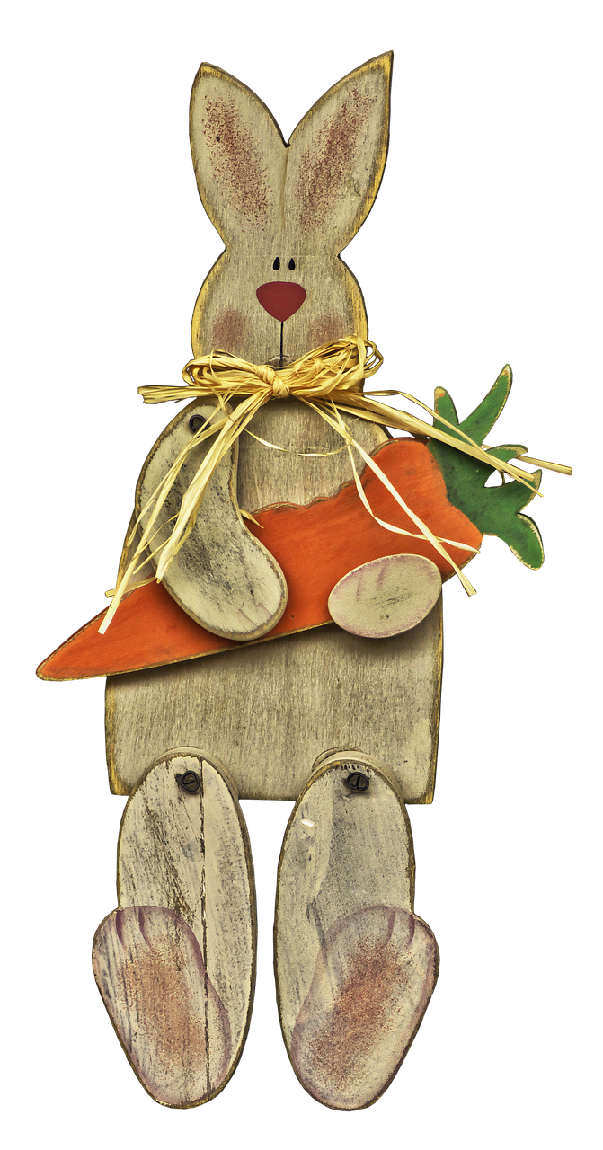 hare easter bunny holzfigur free photo