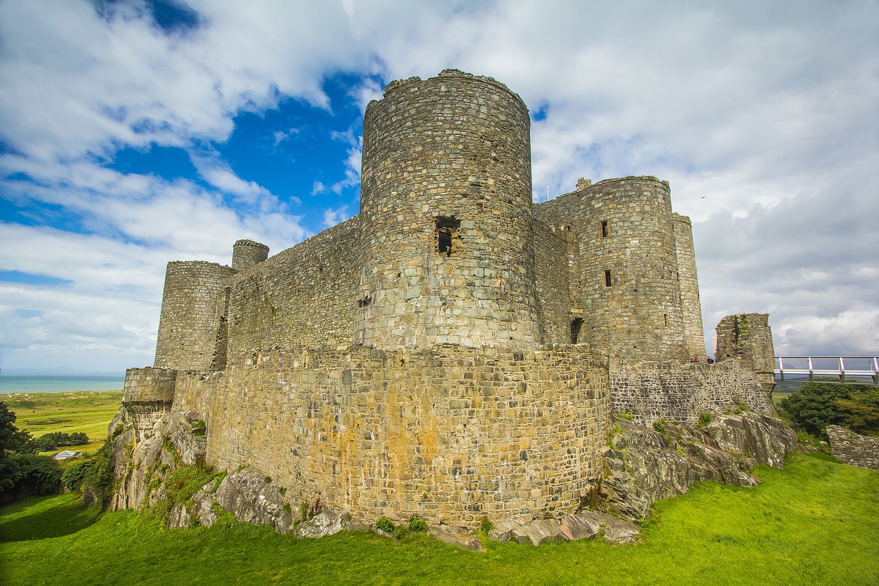 harlech castle historical monument building free photo