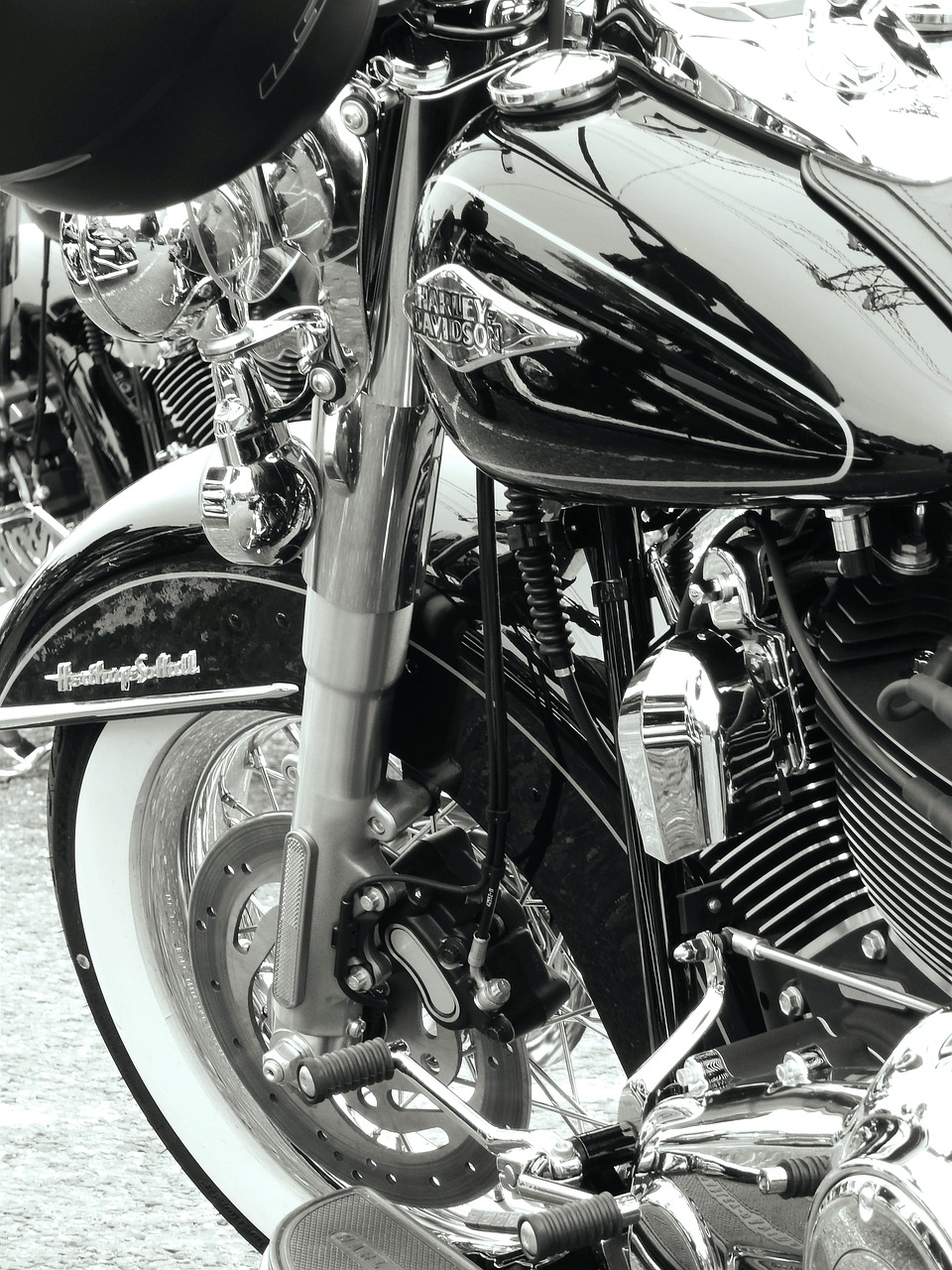 harley motorbike blackandwhite free photo