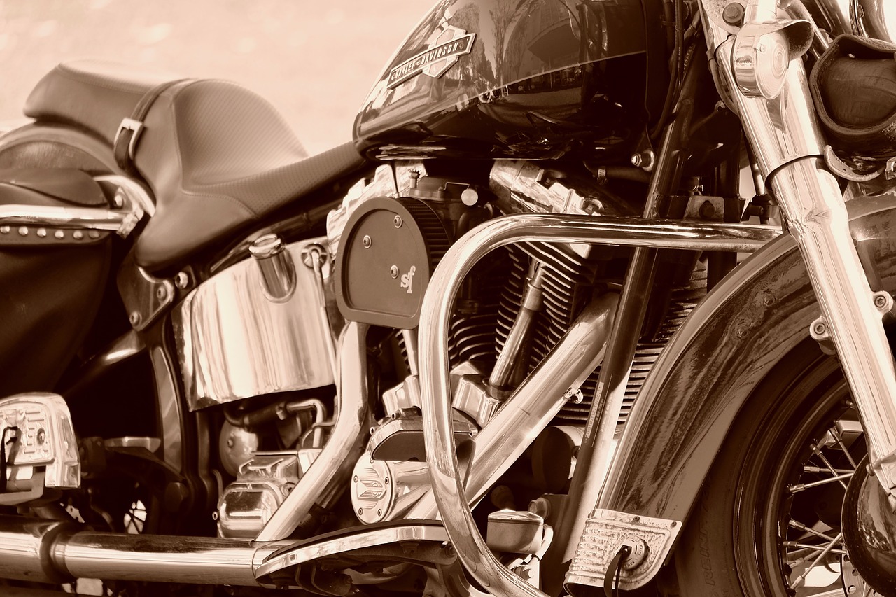 harley davidson  motorcycle  powerful engine free photo