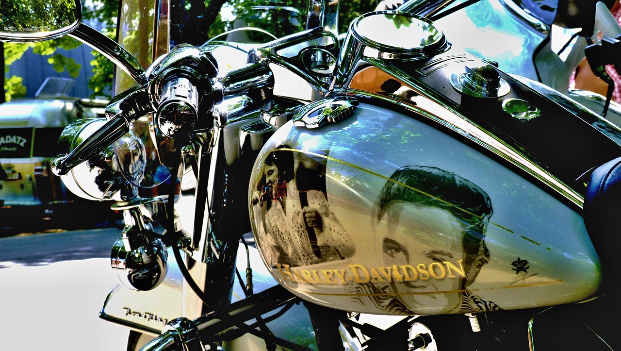 harley davidson motorcycle elvis free photo
