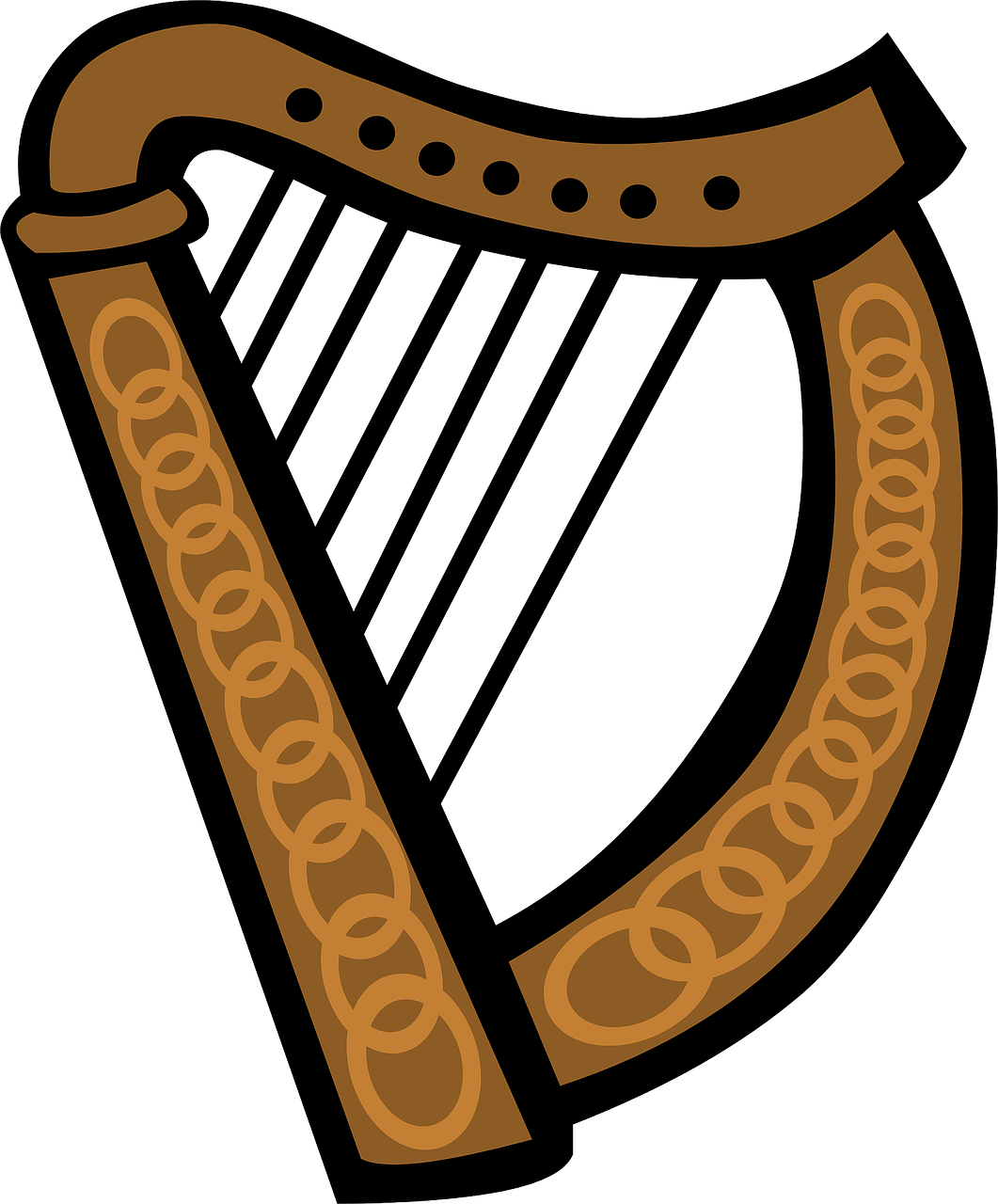 harp,irish,celtic,music,equipment,free vector graphics,free pictures, free photos, free images, royalty free, free illustrations, public domain