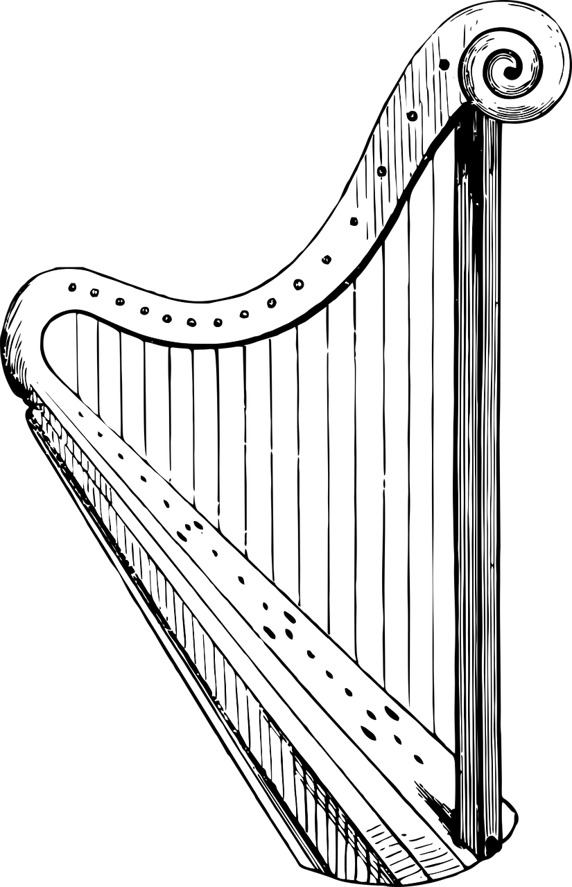 harp  vintage  music free photo