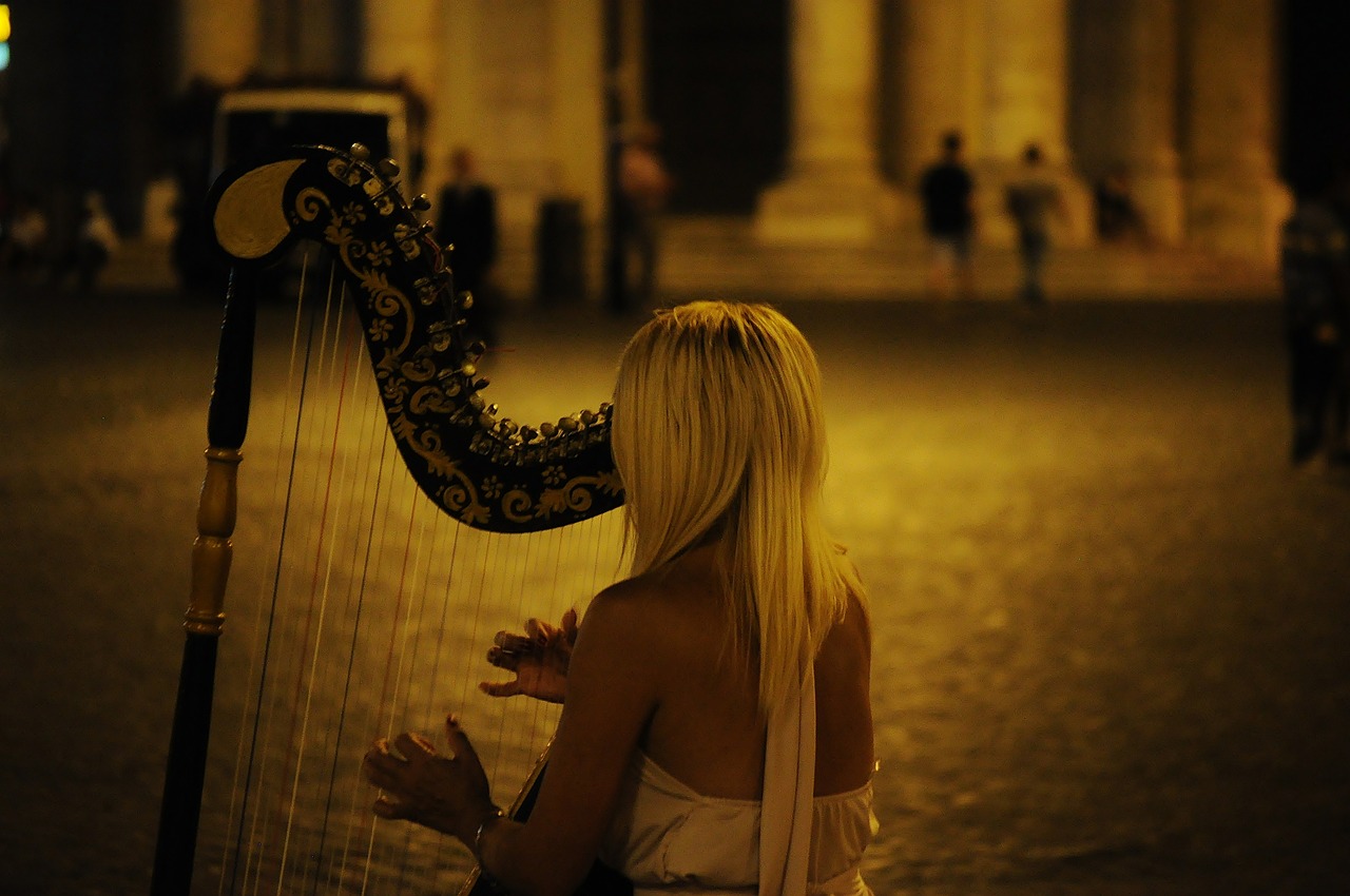 harp musical instrument classical free photo