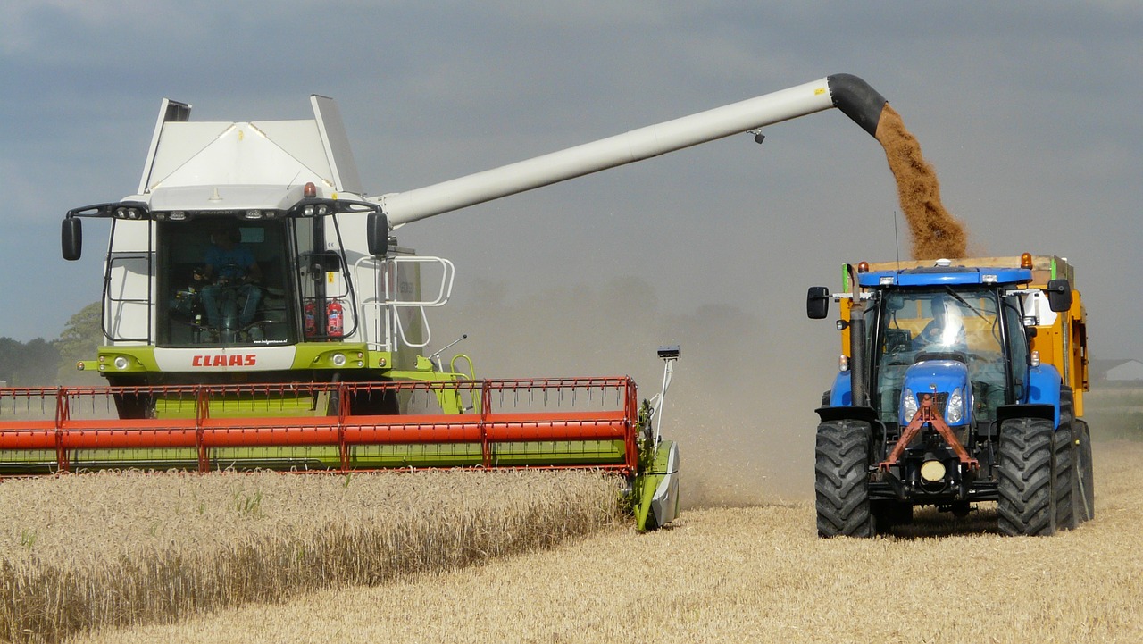 harvest grain combine free photo