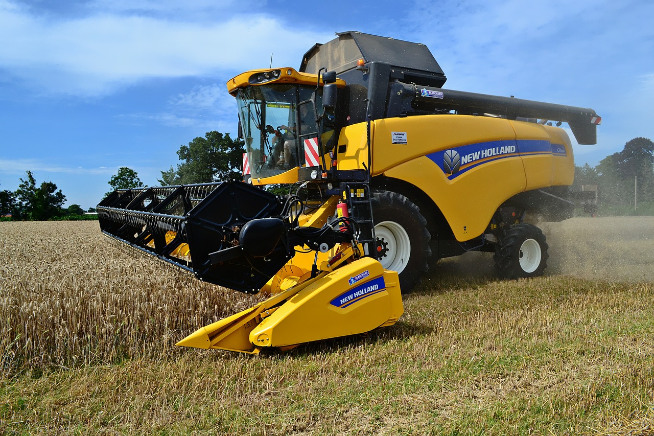 harvester wheat harvest free photo