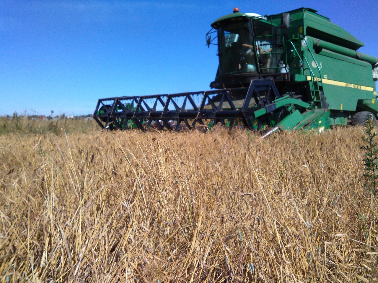 harvesting field harvester free photo