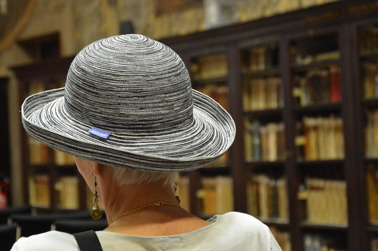 hat library back free photo