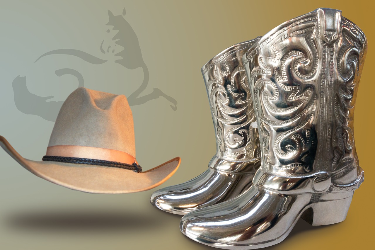 hat boots cowboy hat free photo