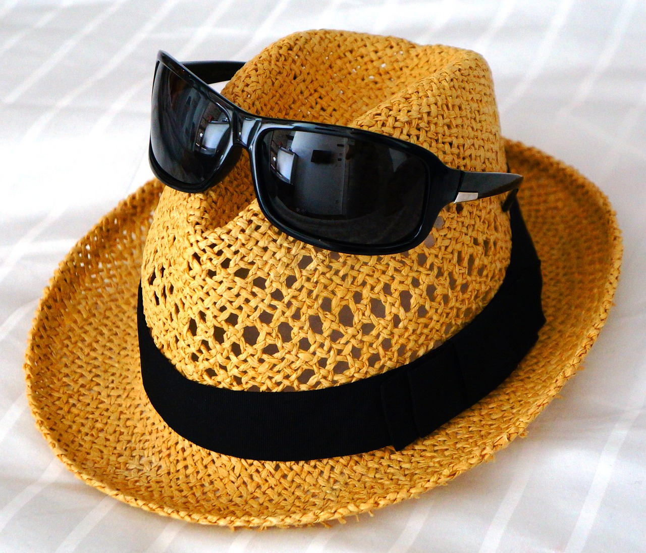 hat straw hat summer free photo