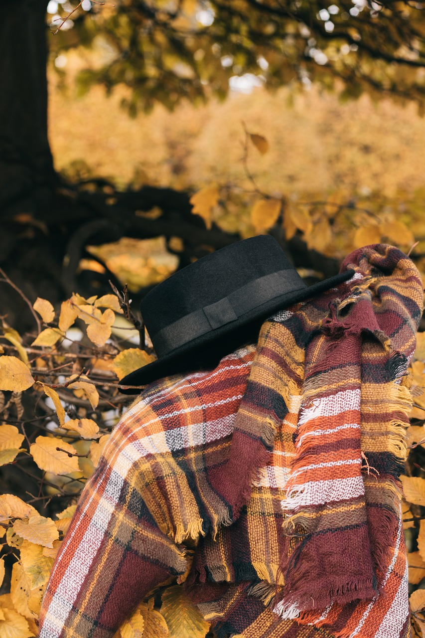 hat scarf autumn free photo