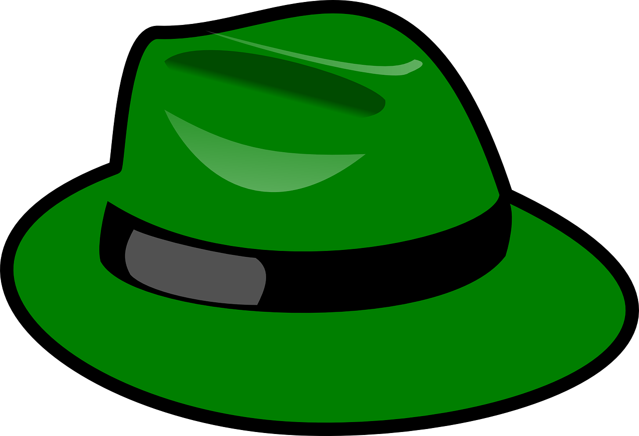 hat green fedora free photo